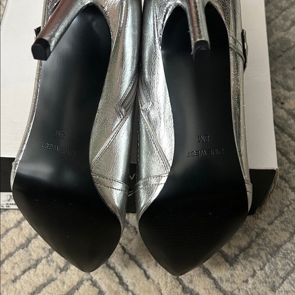 Nine West Metallic Silver Ankle Booties - Picture 7 of 14